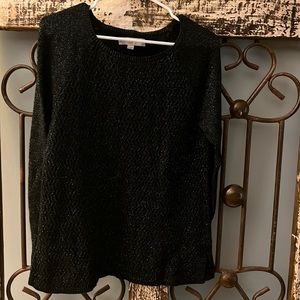 Loft. Black/Silver Sweater. Women’s S.